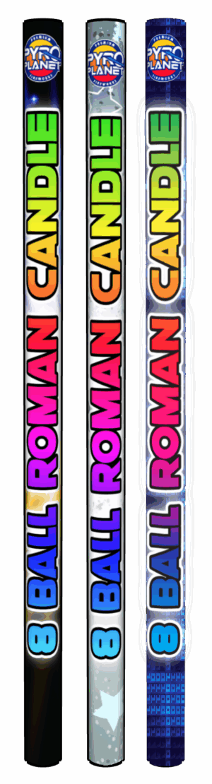 8 Ball Roman Candle Assortment
