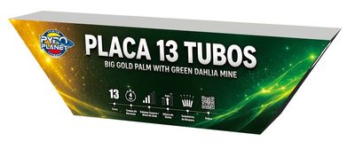 PLACA 13 TUBOS - BIG GOLD PALM WITH GREEN DAHLIA MINE