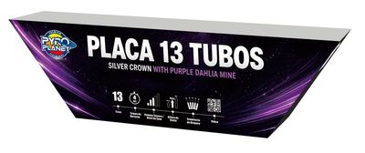 PLACA 13 TUBOS - SILVER CROWN WITH PURPLE DAHLIA MINE