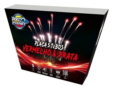 PLACA 5 TUBOS Vermelho & Prata