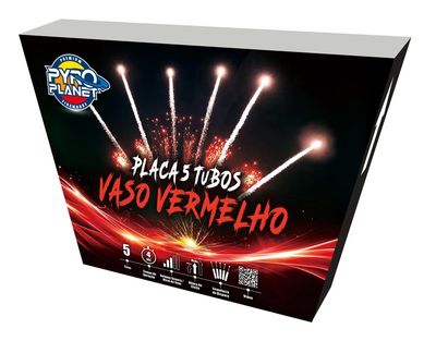 PLACA 5 TUBOS VASO VERMELHO