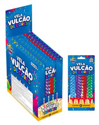 VELA VULCÃO DE CORES