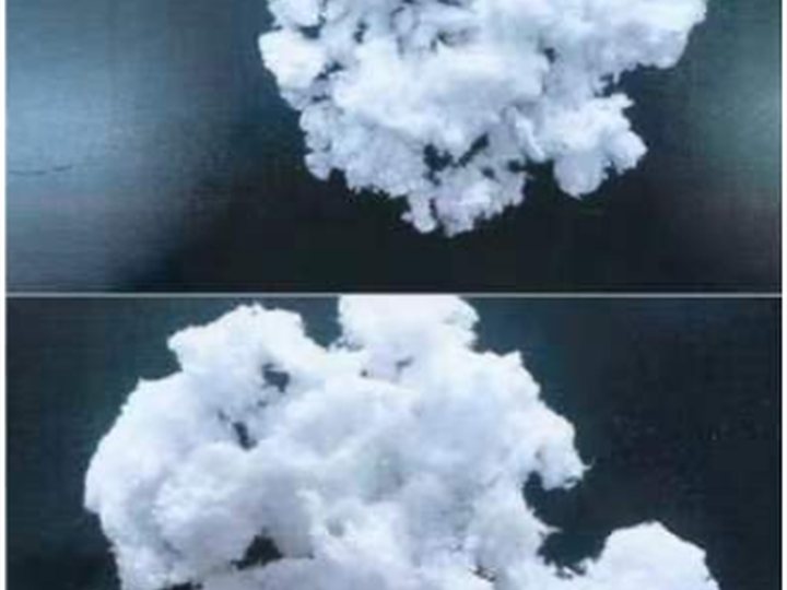 Fibra de nitrocelulose antes de ser dissolvida